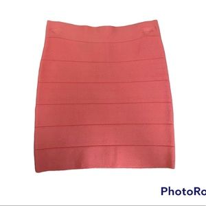 NWOT Bebe Coral Bandage Skirt Pink